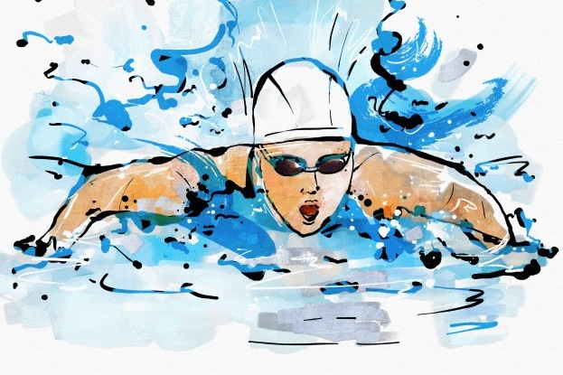 nuoto disegno
